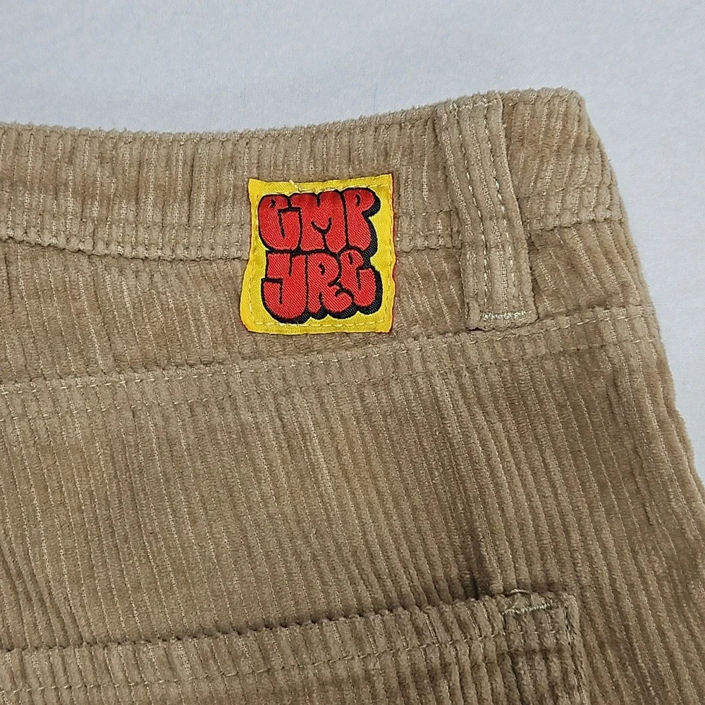 Empyre Relaxed Fit Corduroy Pants Mens 32 Tan Skater Streetwear Baggy Straight